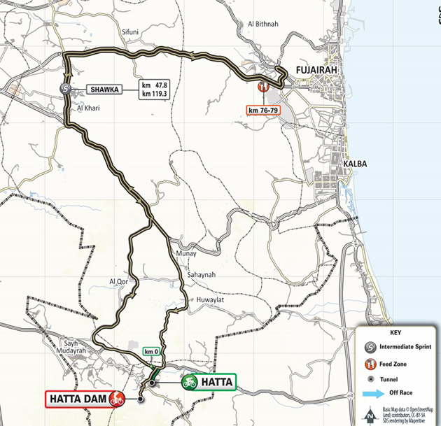 UAE Tour stage 2 map